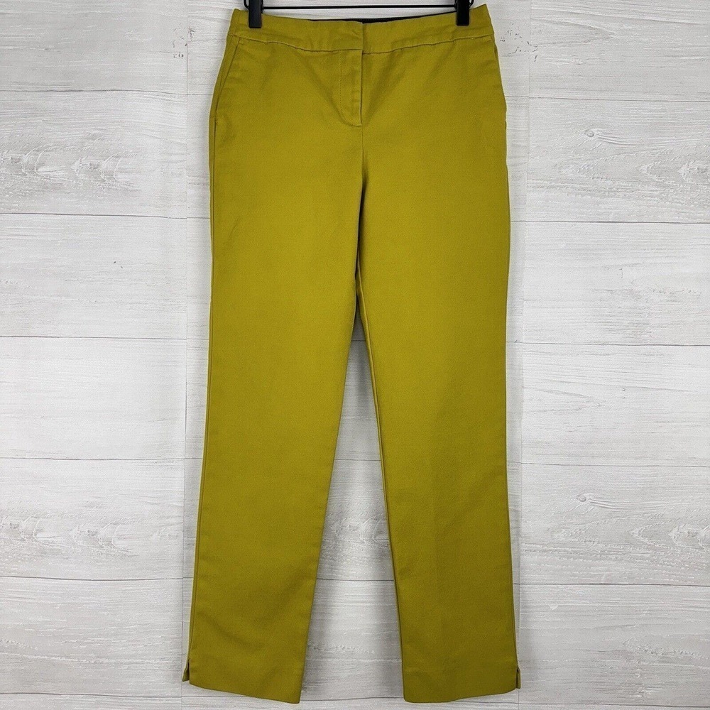 Boden Richmond 7/8 Ankle Cotton Trouser Pants Tapered Leg Size US 6 L Neon Green